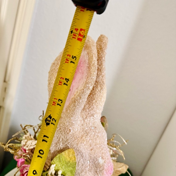 HOLIDAY TREE Marcarone Jeweled Capiz Easter Bunny- Adorable 16" H Rabbit - Picture 10 of 12